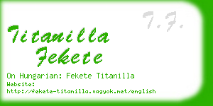 titanilla fekete business card